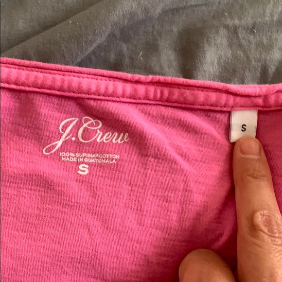 GUC J.Crew Supima Cotton V-Neck Pink size small - Picture 2 of 5
